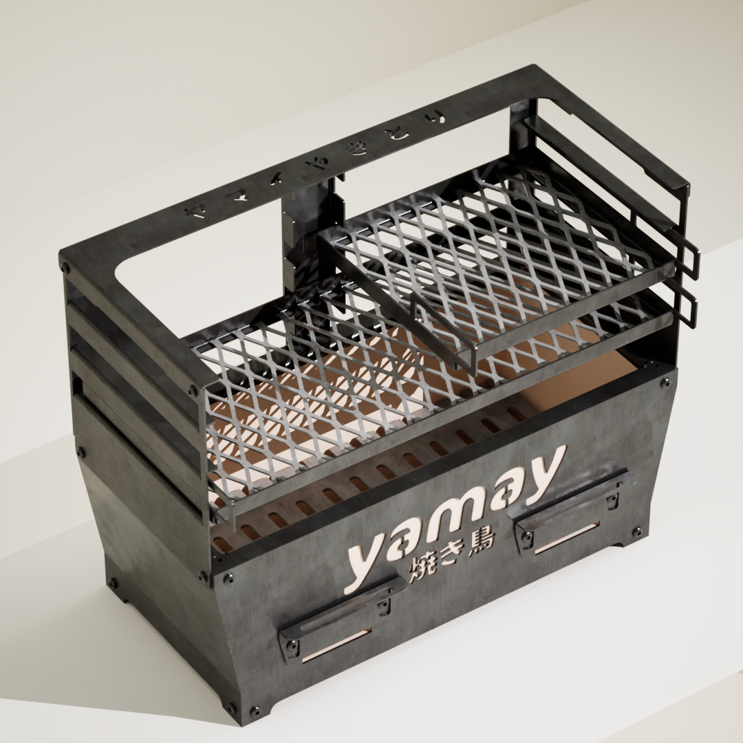 Yakitori 50 med Eldhund, Ställning, Grillgaller 50cm och 24cm